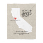 California State Love Home Sweet Home Custom Map