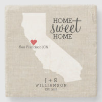 California State Love Home Sweet Home Custom Map