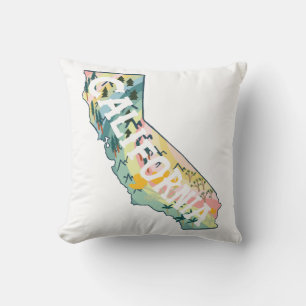 California State Map Illustration Cushion