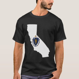 California State Map Massachusetts Ma Flag Roots M T-Shirt