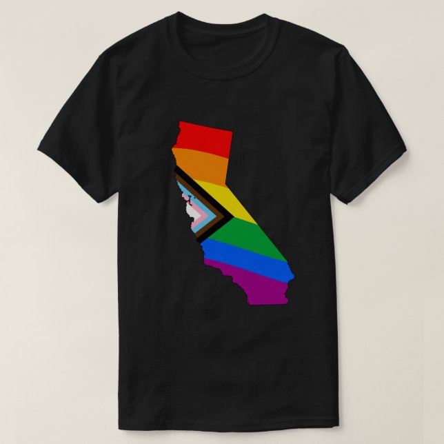 California State Pride LGBTQ Progress Pride T-Shirt (Design Front)