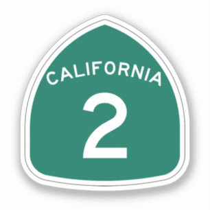 California State Route 2 Classic Round Sticker