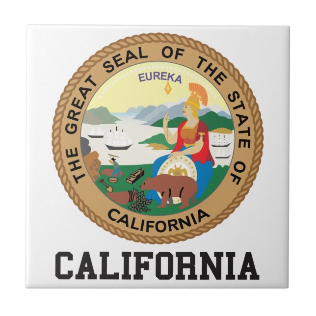 California State Seal Ceramic Tile (Front)