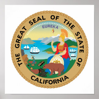 California State Seal Poster