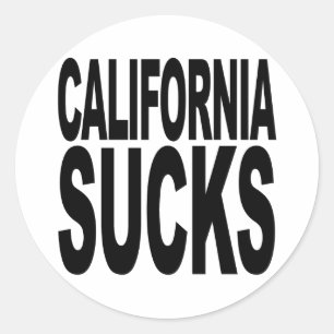 California Sucks Classic Round Sticker