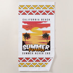 California Summer Escape Beach Towel