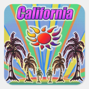 California Summer Love Sticker