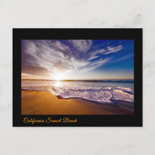 California Sunset Beach - Custom Holiday Postcard