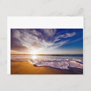 California Sunset Beach Postcard