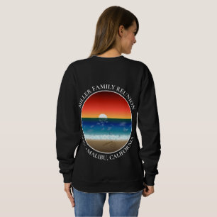 California Sunset Beach Sand Heart Family Reunion Sweatshirt