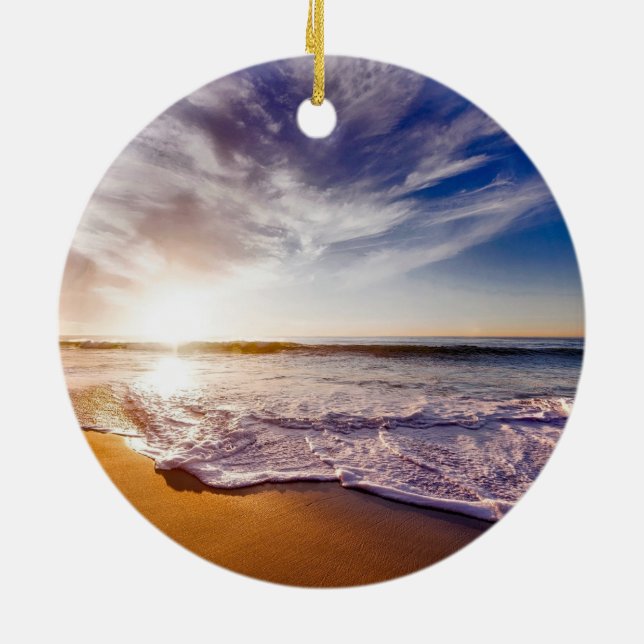 California sunset...beautiful ceramic ornament (Back)