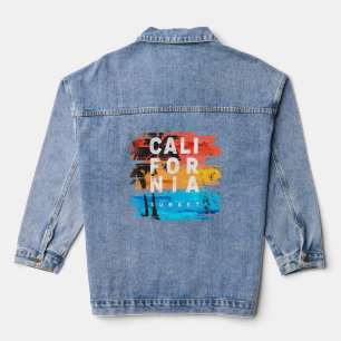 California Sunset Cool Beach And Summer Vibes Denim Jacket