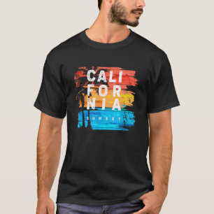 California Sunset Cool Beach And Summer Vibes T-Shirt