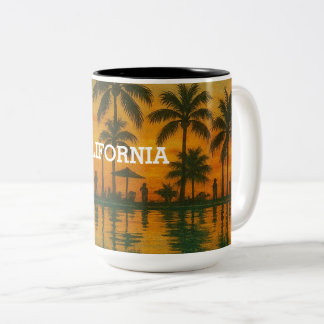 California Sunset Mug – Tropical Beach Vibes with 