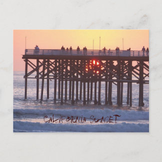 California Sunset Postcard