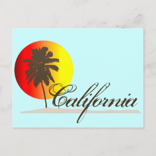 California Sunset Postcard