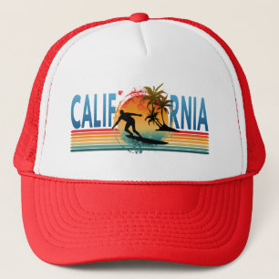 CALIFORNIA SUNSET SUMMER TRUCKER HAT