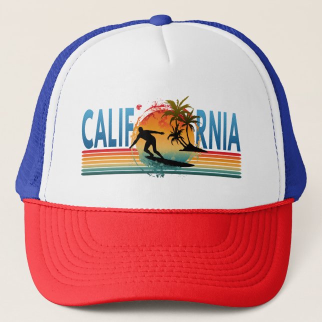 CALIFORNIA SUNSET SUMMER  TRUCKER HAT (Front)