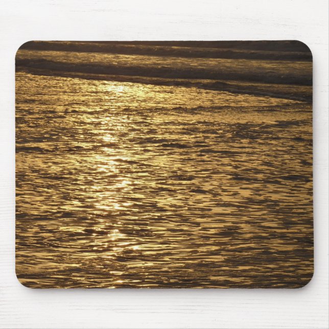 California Sunset Waves Ocean Seascape Mouse Pad (Front)
