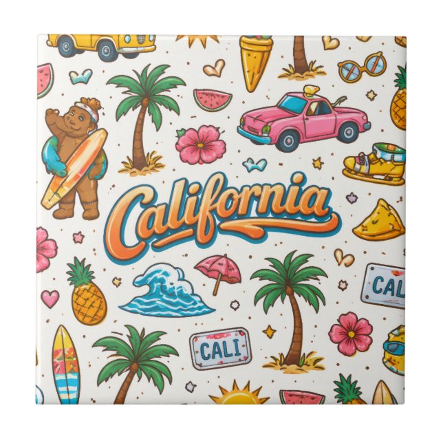 California Sunshine Ceramic Tile (Front)