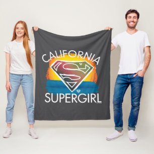 California Supergirl Sunset Graphic Fleece Blanket