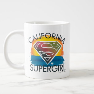 California Supergirl Sunset Graphic Large Coffee Mug
