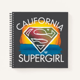 California Supergirl Sunset Graphic Notebook