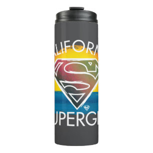 California Supergirl Sunset Graphic Thermal Tumbler