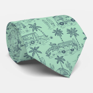 California surf camp toile - surfer beach tie