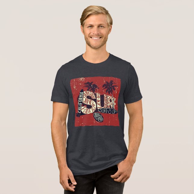 California Surf - Retro Tri-Blend Tee (Front Full)