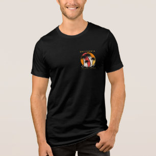 California Surf Ride Laguna Beach Retro Palm Sunse Tri-Blend Shirt