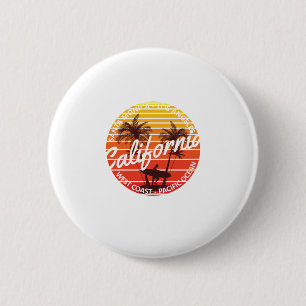 California Surf, Summer Beach vibes 6 Cm Round Badge