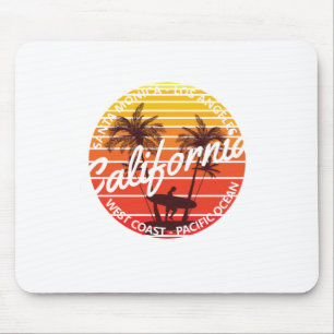 California Surf, Summer Beach vibes Mouse Pad