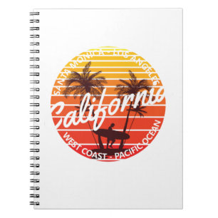 California Surf, Summer Beach vibes Notebook
