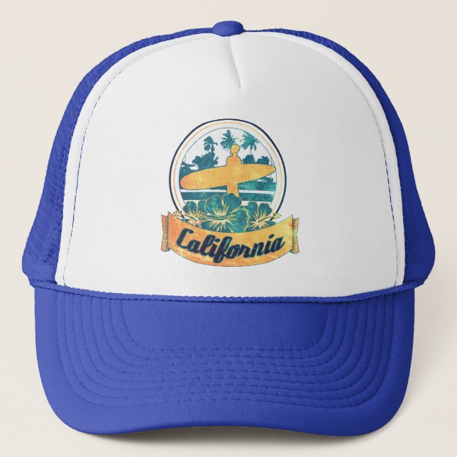 California surfboard trucker hat (Front)