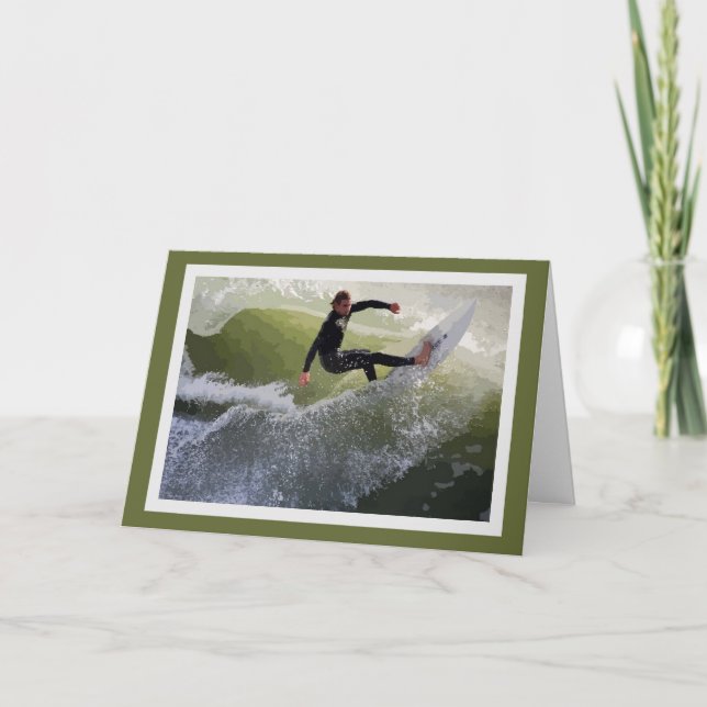 California Surfer Greeting Card (Front)