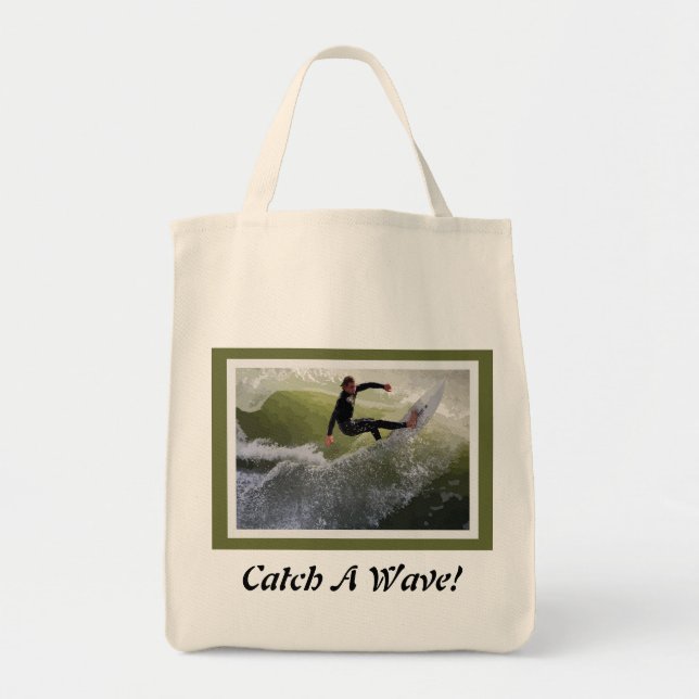 California Surfer Grocery Bag (Front)