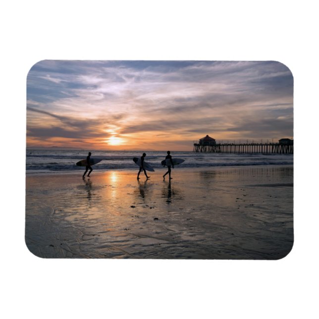 California Surfers at Sunset Magnet (Horizontal)