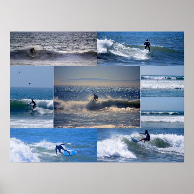 California Surfers Collage Poster (Front)