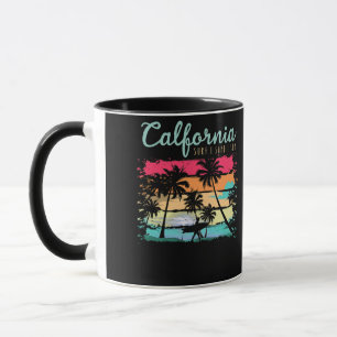 California Surfing Beach Summer Vintage Retro Surf Mug
