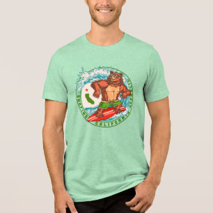 California Surfing Bear Republic Tri-Blend Shirt