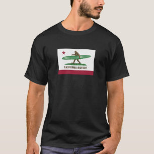 California Surfing Bigfoot Longboard T-Shirt