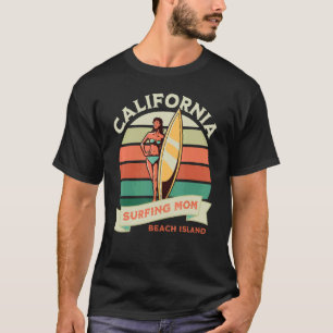 California Surfing Mum Beach Island T-Shirt
