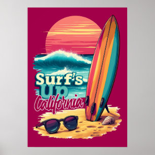 California Surfing Poster