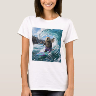 California Surfing Sea Otter T-Shirt