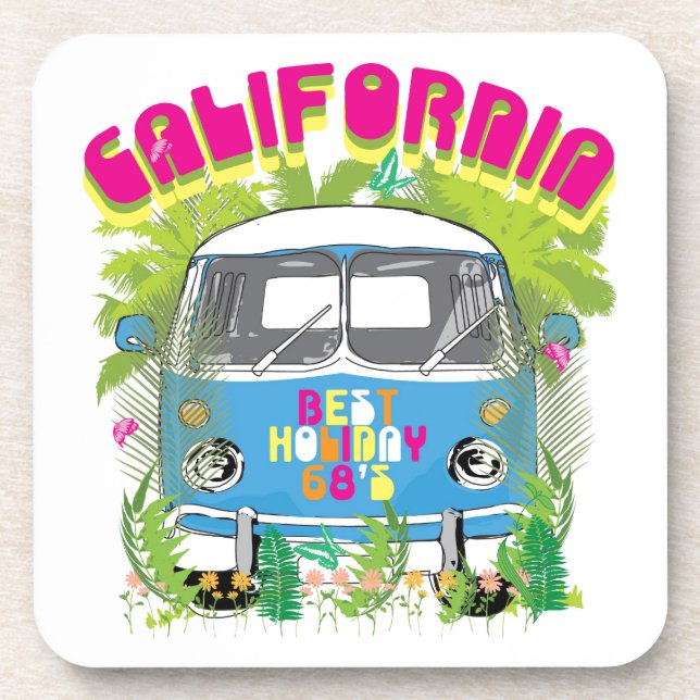 California Surfing Van Coaster (Front)