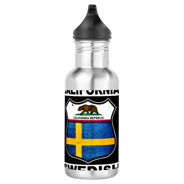 California Swedish American Water Bottle (Right)