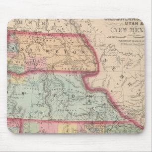 California, Territories of Oregon, Washington Mouse Pad