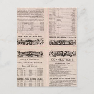 California, Texas, Arizona, and Mexico Postcard