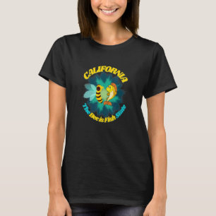 California the Bee is Fish State Tie Dye Swirl Bum T-Shirt